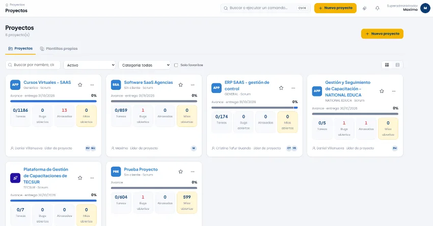 Captura del CRM